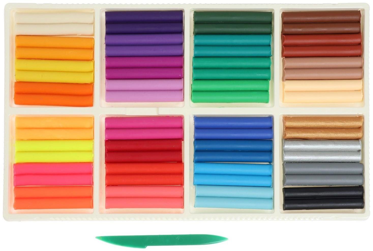 Пластилин мягкий (восковой), 32 цвета, 475 г, 