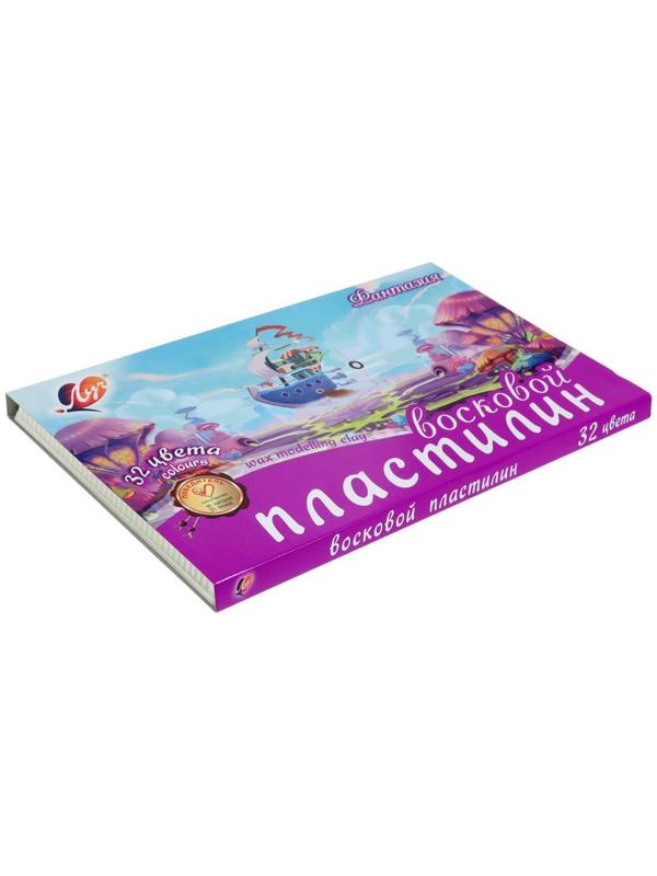 Пластилин мягкий (восковой), 32 цвета, 475 г, 