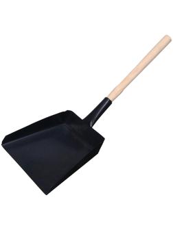 Совок хозяйственный, 19 × 19 × 5 см, металл, деревянный черенок 35 см, МИКС