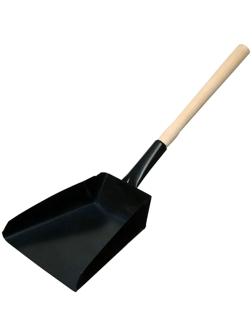 Совок хозяйственный, 17 × 17 × 6 см, металл, деревянный черенок 35 см, МИКС