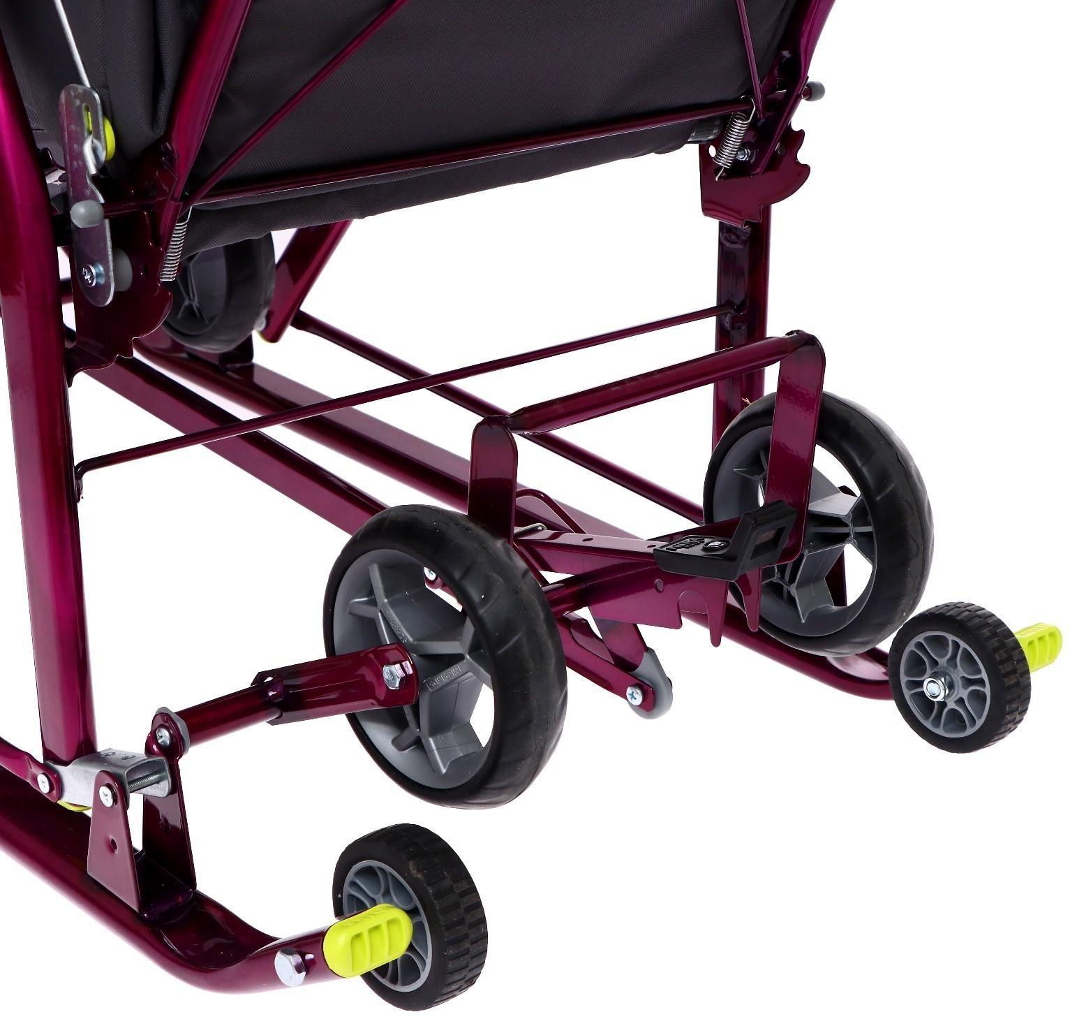 Санки-коляска «Ника Детям 7-6», рисунок со снеговиком, цвет орхидея