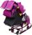Санки-коляска «Ника Детям 7-6», рисунок со снеговиком, цвет орхидея
