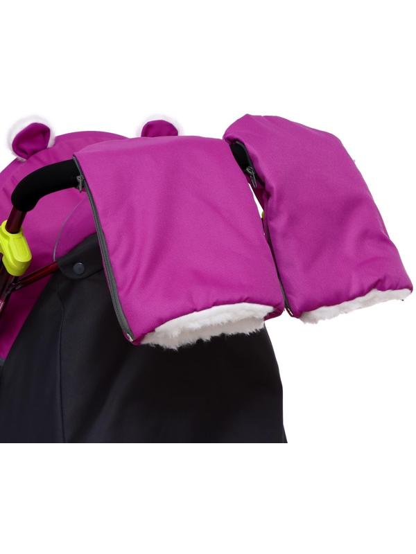 Санки-коляска «Ника Детям 7-6», рисунок со снеговиком, цвет орхидея