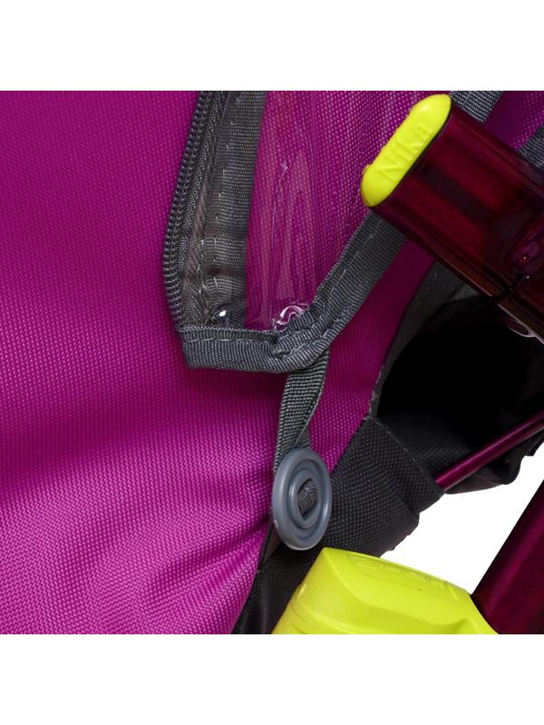 Санки-коляска «Ника Детям 7-6», рисунок со снеговиком, цвет орхидея