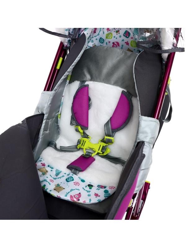 Санки-коляска «Ника Детям 7-6», рисунок со снеговиком, цвет орхидея