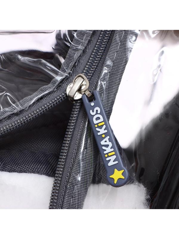 Санки-коляска «Ника Детям 7-6», рисунок со снеговиком, цвет орхидея