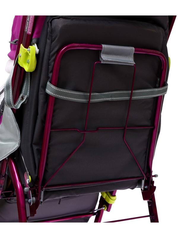 Санки-коляска «Ника Детям 7-6», рисунок со снеговиком, цвет орхидея