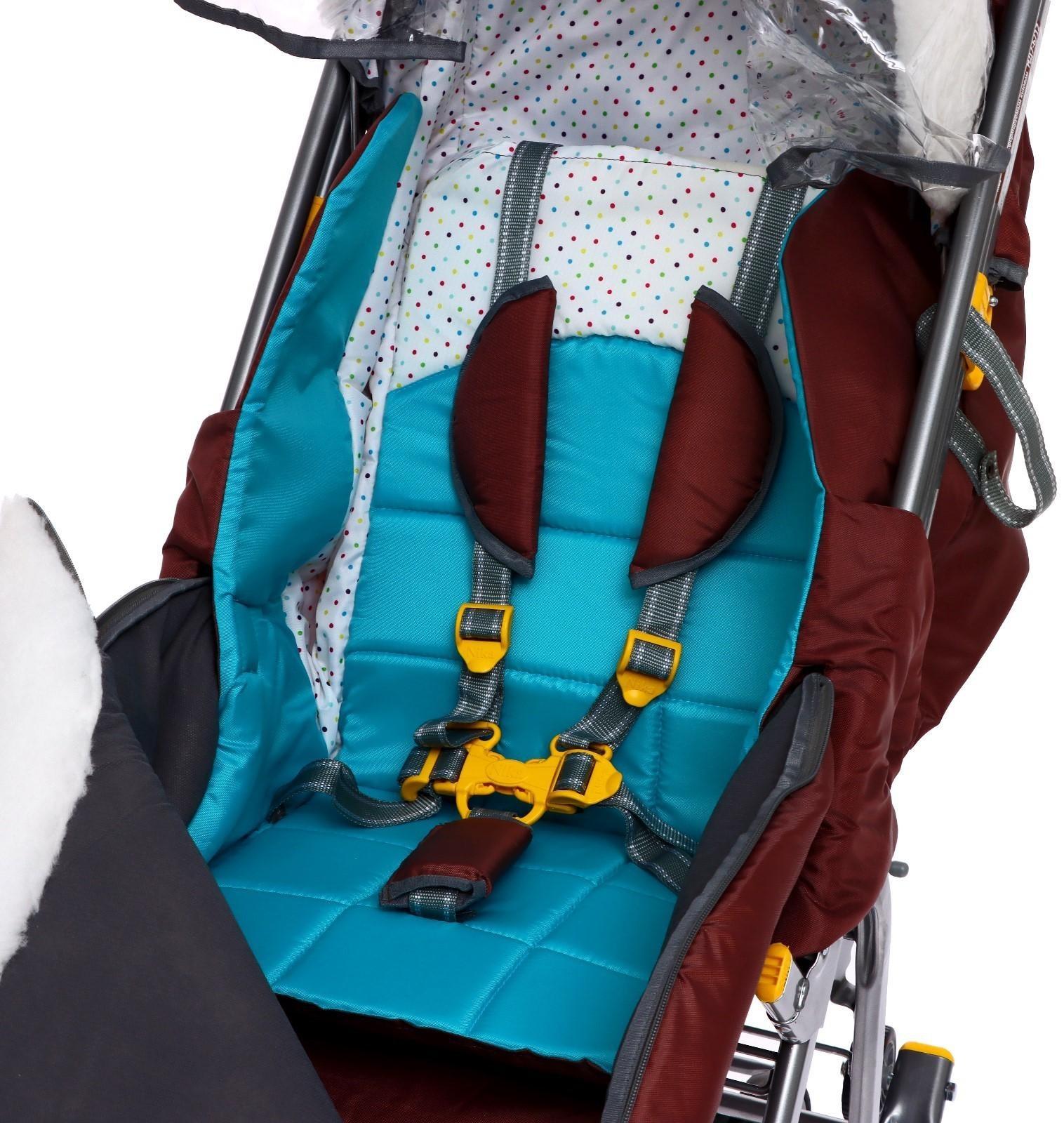 Санки-коляска «Ника Детям 7-6», рисунок с бельчонком, цвет шоколадный