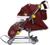 Санки-коляска «Ника Детям 7-6», рисунок с бельчонком, цвет шоколадный