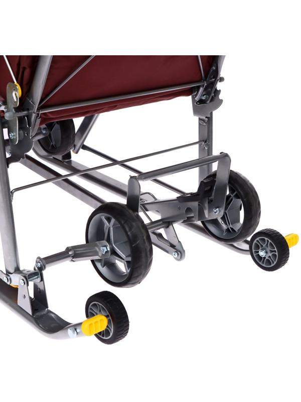 Санки-коляска «Ника Детям 7-6», рисунок с бельчонком, цвет шоколадный