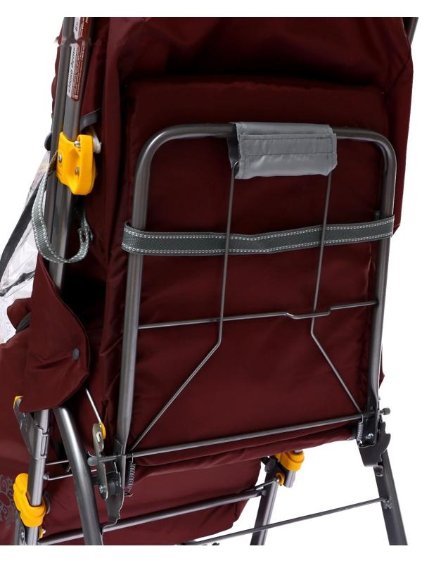 Санки-коляска «Ника Детям 7-6», рисунок с бельчонком, цвет шоколадный