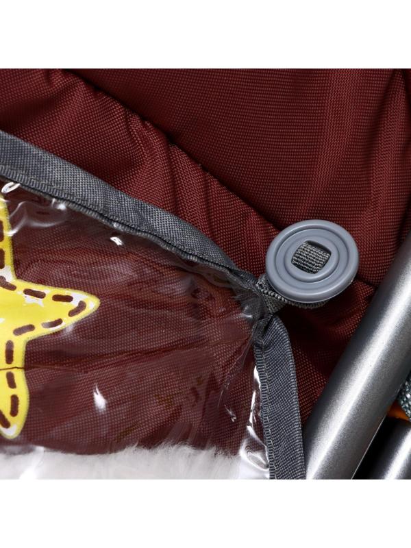 Санки-коляска «Ника Детям 7-6», рисунок с бельчонком, цвет шоколадный