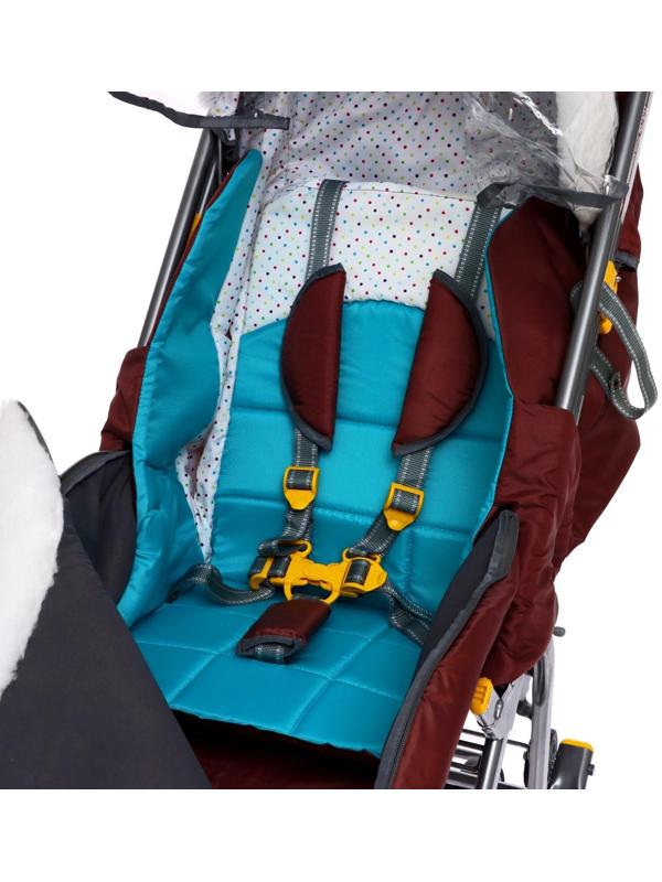 Санки-коляска «Ника Детям 7-6», рисунок с бельчонком, цвет шоколадный