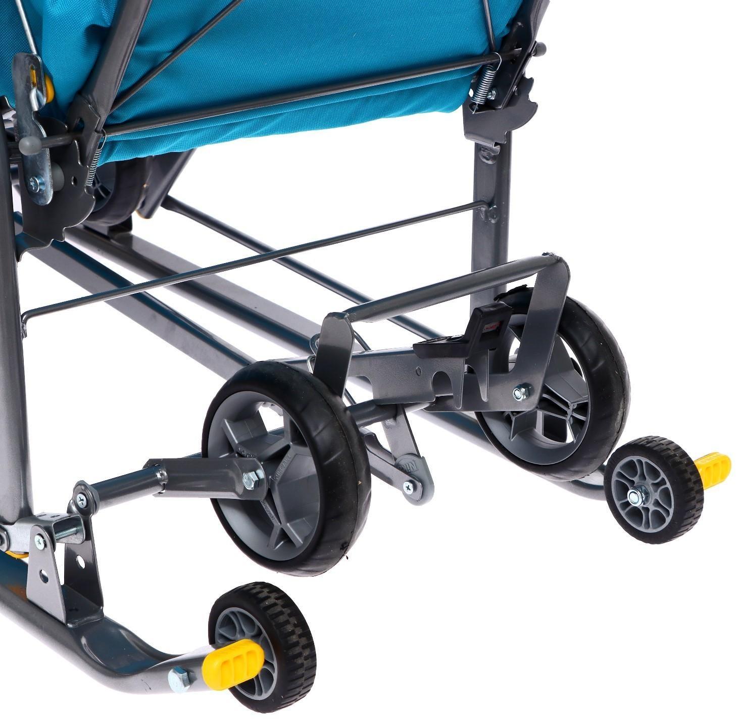 Санки-коляска «Ника Детям 7-6», рисунок со снеговиком, цвет бирюзовый