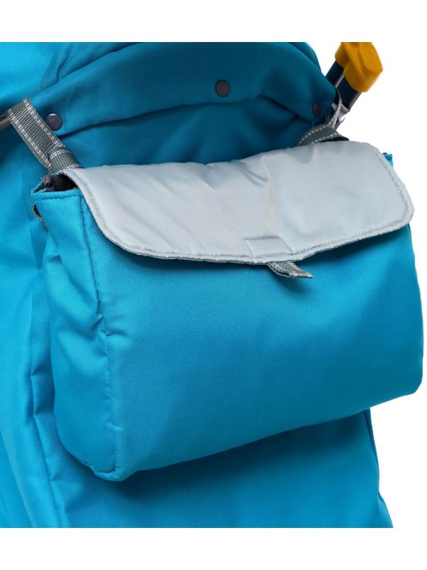 Санки-коляска «Ника Детям 7-6», рисунок со снеговиком, цвет бирюзовый