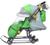 Санки-коляска «Ника Детям 7-6», рисунок с енотом, цвет зеленый/ серый