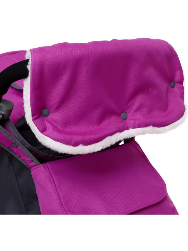 Санки-коляска «Наши детки» 4-1, кузов трансформер, рисунок со щенком орхидея