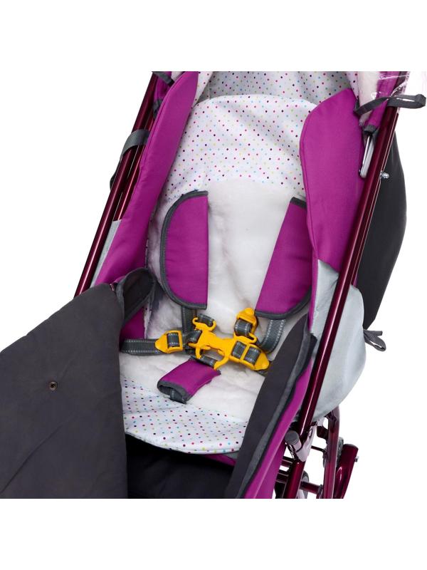 Санки-коляска «Наши детки» 4-1, кузов трансформер, рисунок со щенком орхидея