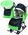 Санки-коляска «Наши детки 4-1», кузов трансформер, принт серый с зеленым