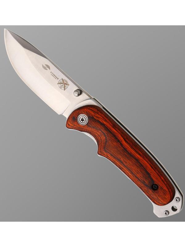 Нож складной Stinger, 9 см, лезвие - 3Cr13, рукоять - дерево