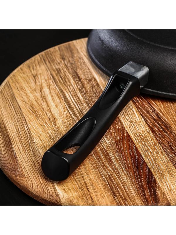 Сковорода порционная литая чугунная Magma, d=22 см, h=4 см, пластиковая ручка