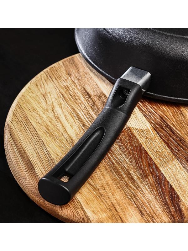 Сковорода литая чугунная Magma, d=28 см, h=6 см, пластиковая ручка