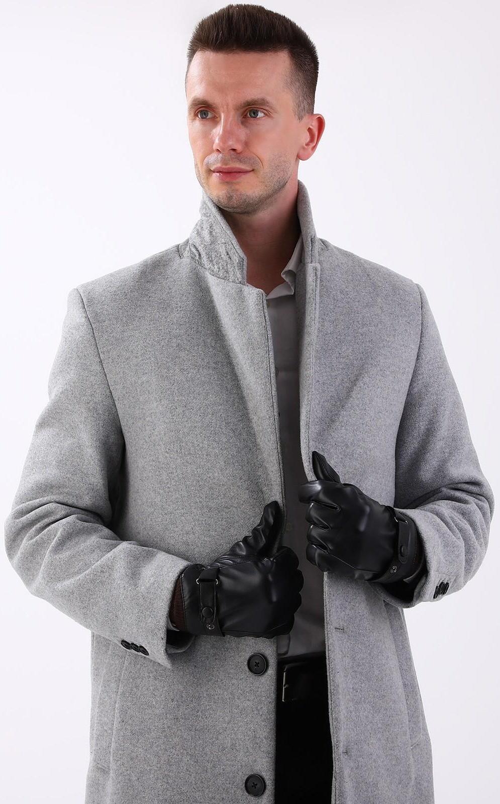 Перчатки мужские, безразмерные, с утеплителем, цвет чёрный