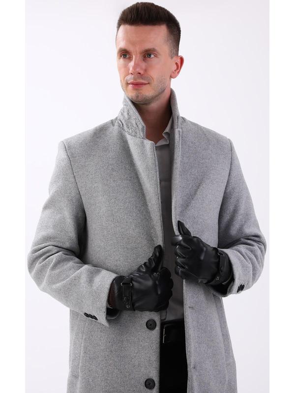 Перчатки мужские, безразмерные, с утеплителем, цвет чёрный