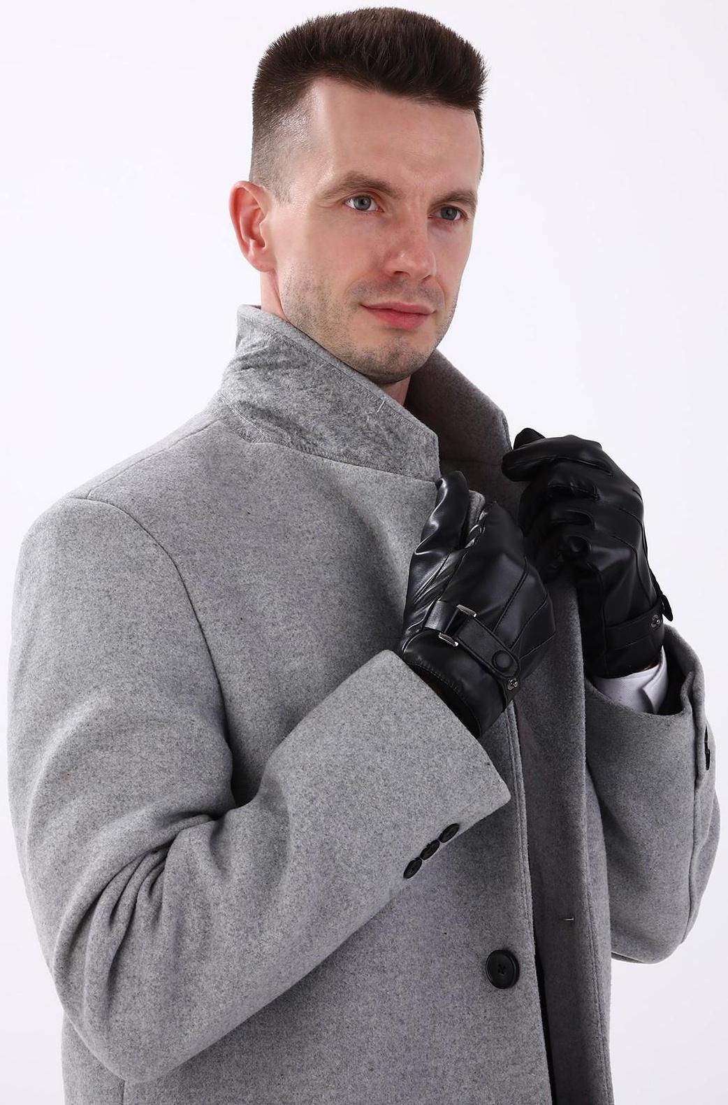 Перчатки мужские, безразмерные, с утеплителем, цвет чёрный