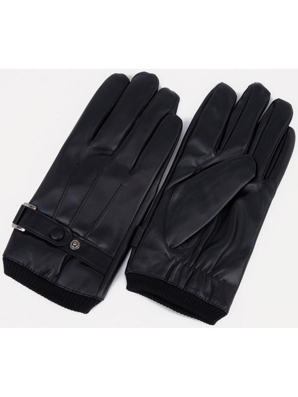 Перчатки мужские, безразмерные, с утеплителем, цвет чёрный