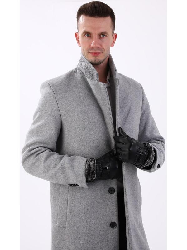 Перчатки мужские, безразмерные, с утеплителем, цвет чёрный