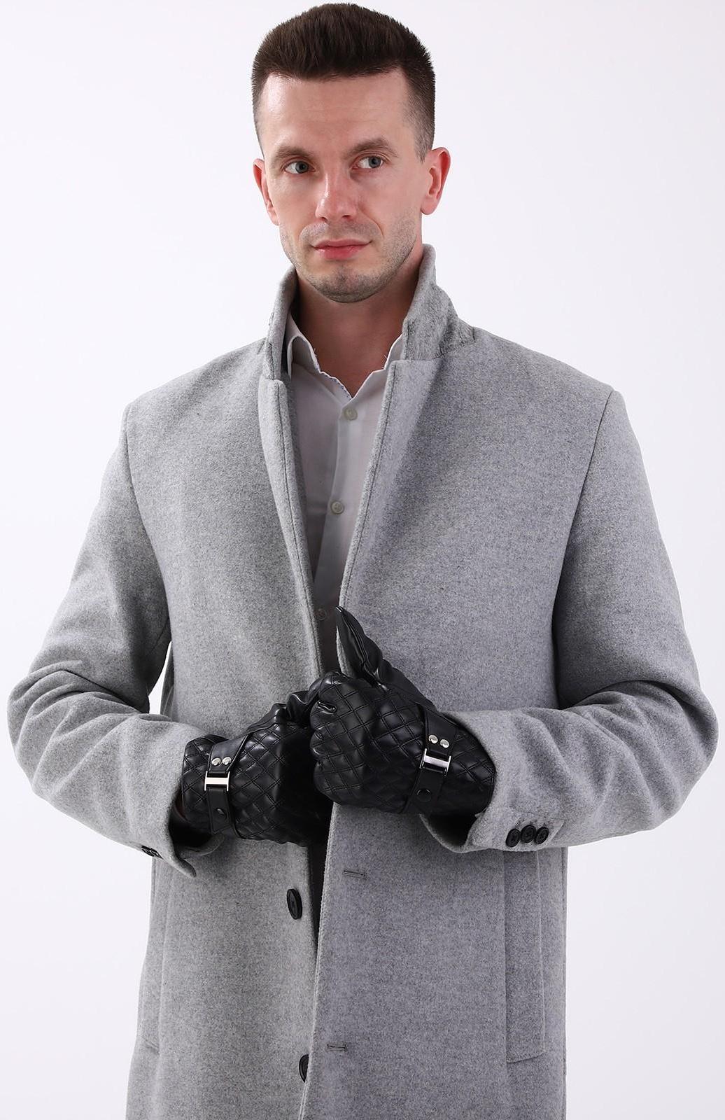 Перчатки мужские, безразмерные, с утеплителем, цвет чёрный