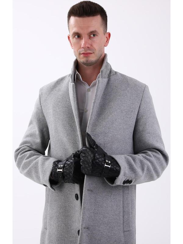 Перчатки мужские, безразмерные, с утеплителем, цвет чёрный