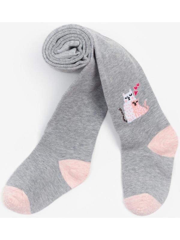 Колготки детские, цвет серый меланж, рост 98-104 см