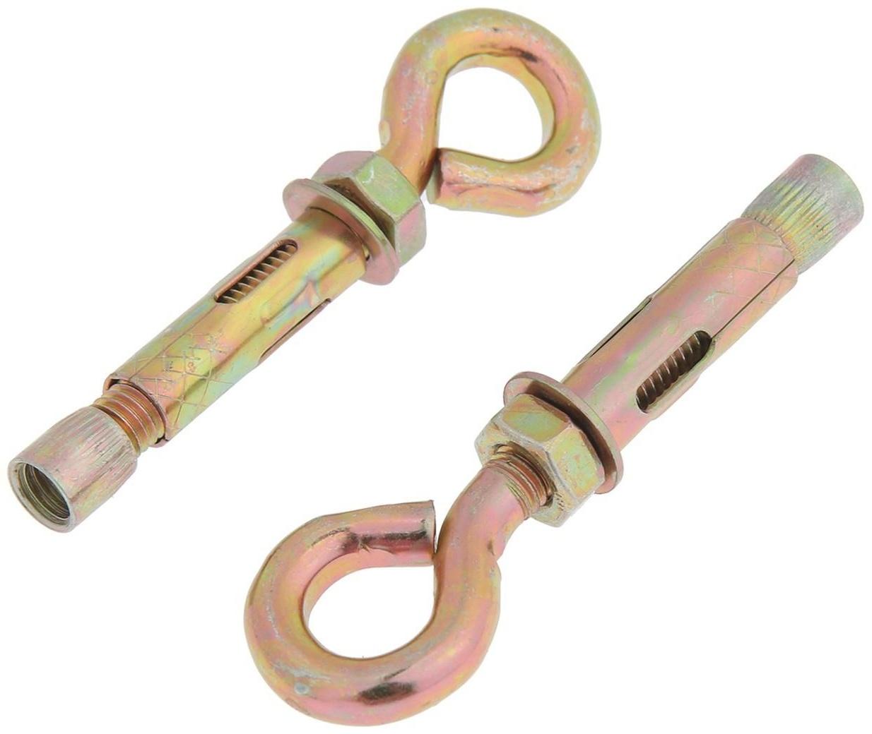 Анкерный болт Zitar, с кольцом, оцинкованный, 10x50 мм, 100 шт