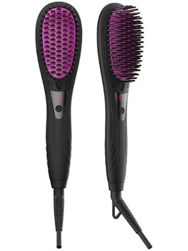 Расчёска Wellskins WX-ZF108, 120 Вт, керамическое покрытие, до 220 °C, чёрная