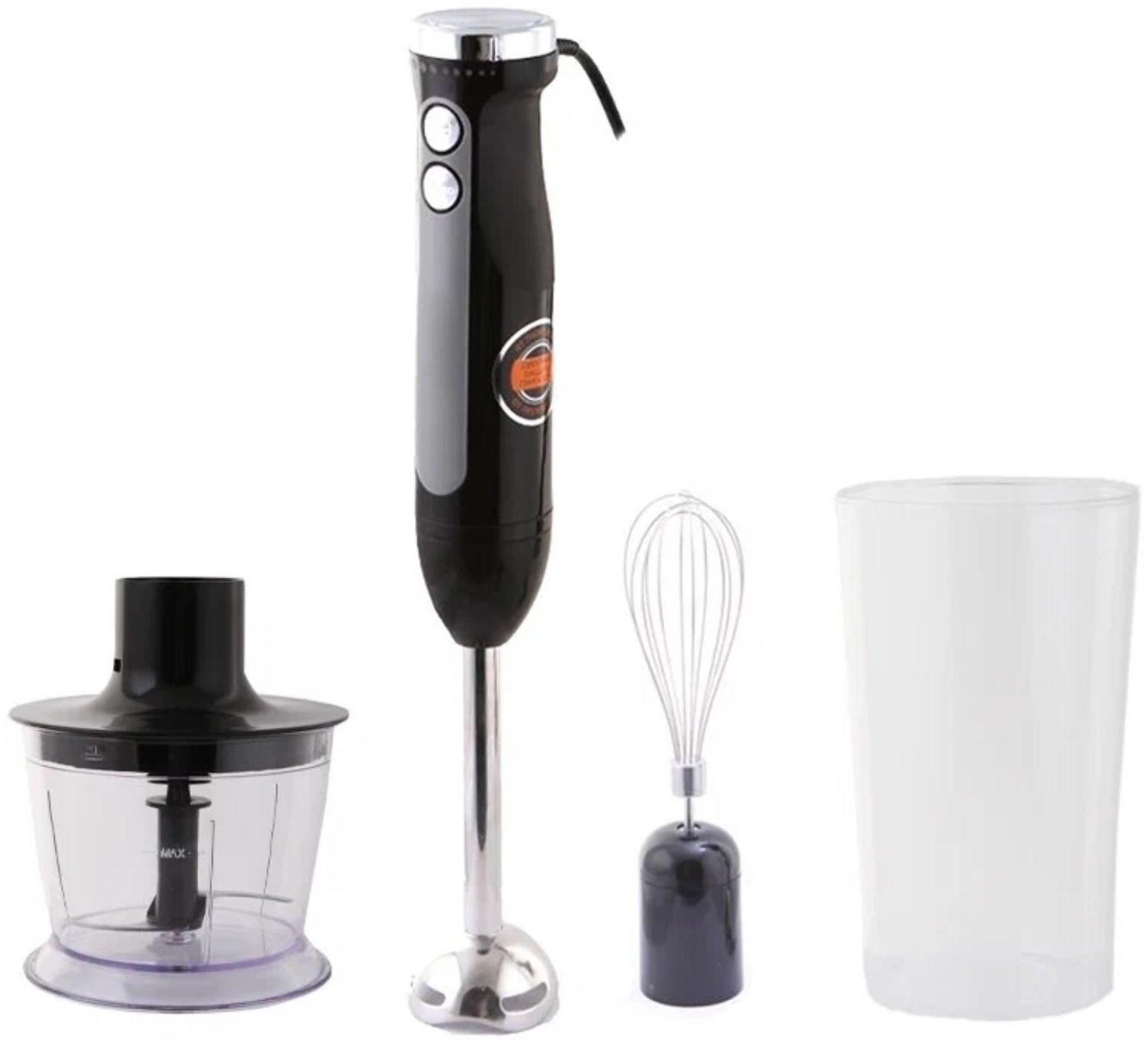 Блендер Redmond RHB-2998, погружной, 800/1200 Вт, 0.5/0.7 л, режим турбо, чёрный