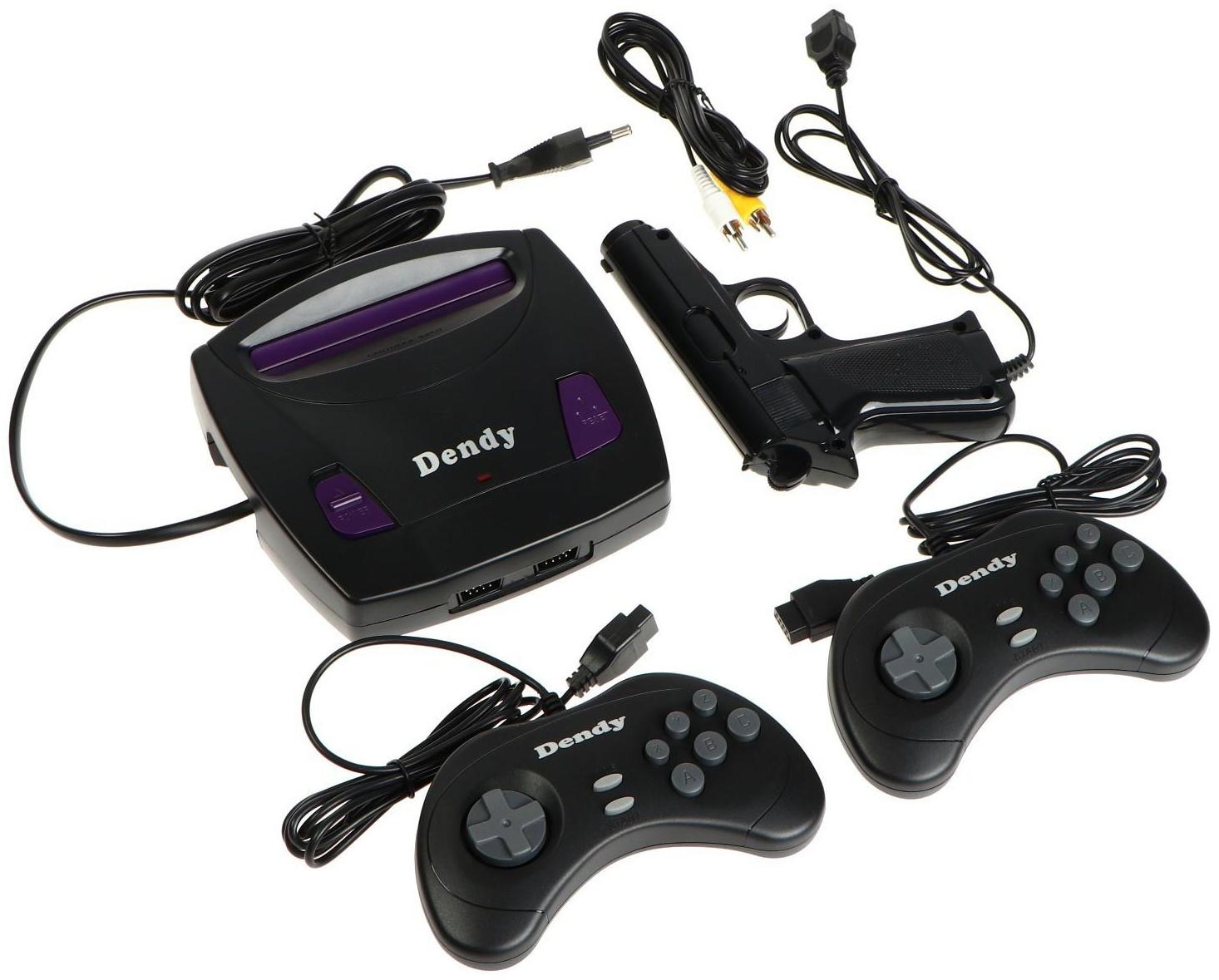 Игровая приставка Dendy King, 8-bit, 260 игр, 2 геймпада, световой пистолет