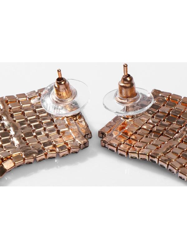 Серьги висячие со стразами 