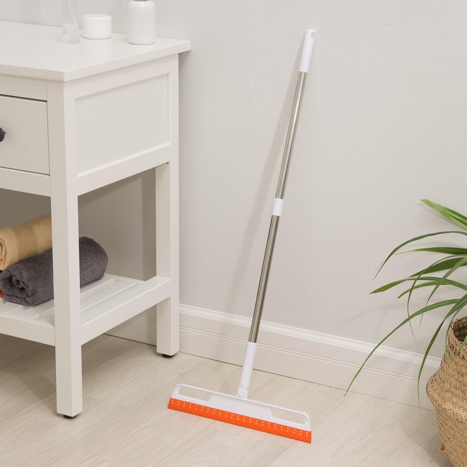 Швабра скребок, 2-х секционный черенок из нерж стали, 35х6х81 см