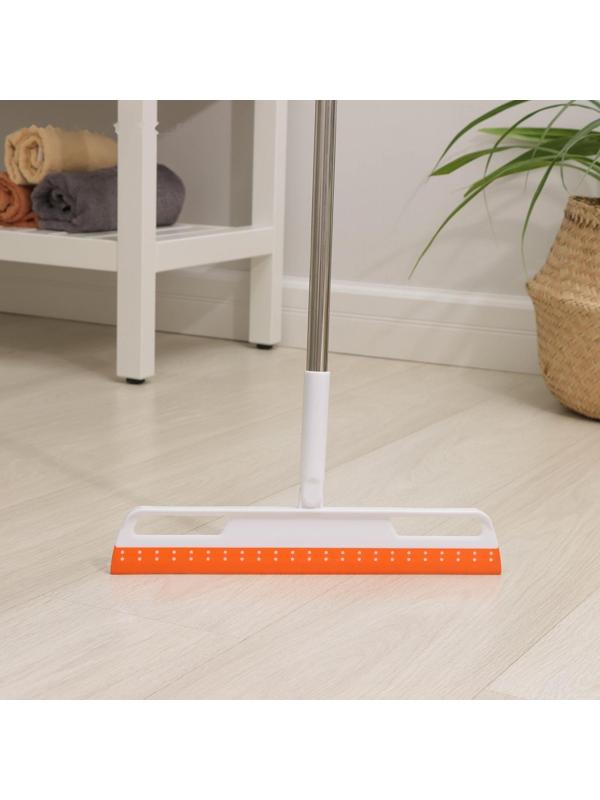 Швабра скребок, 2-х секционный черенок из нерж стали, 35х6х81 см