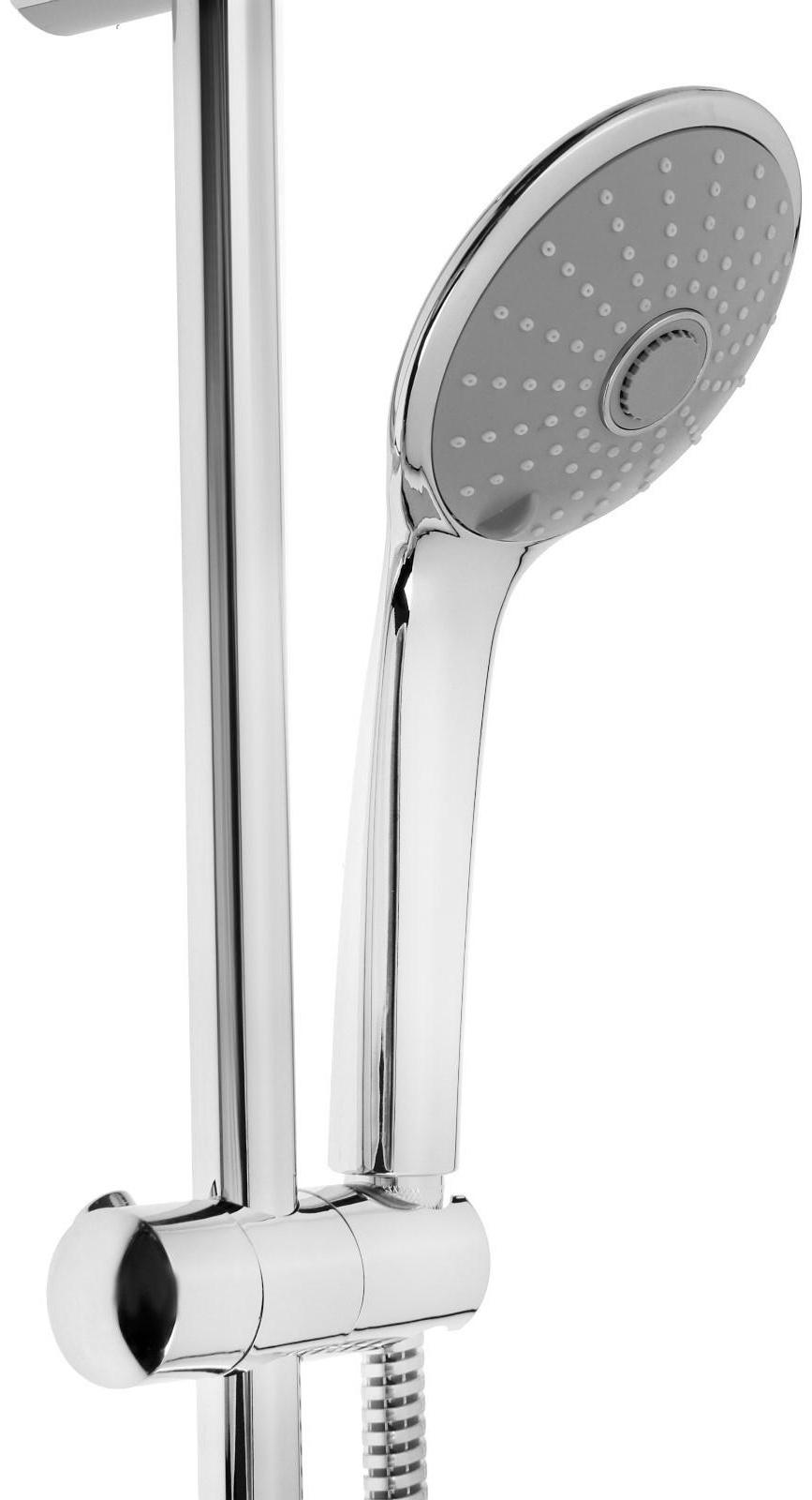 Набор для душа ZEIN H02, стойка с мыльницей и держателем, шланг 150 см, лейка 3 режима, хром