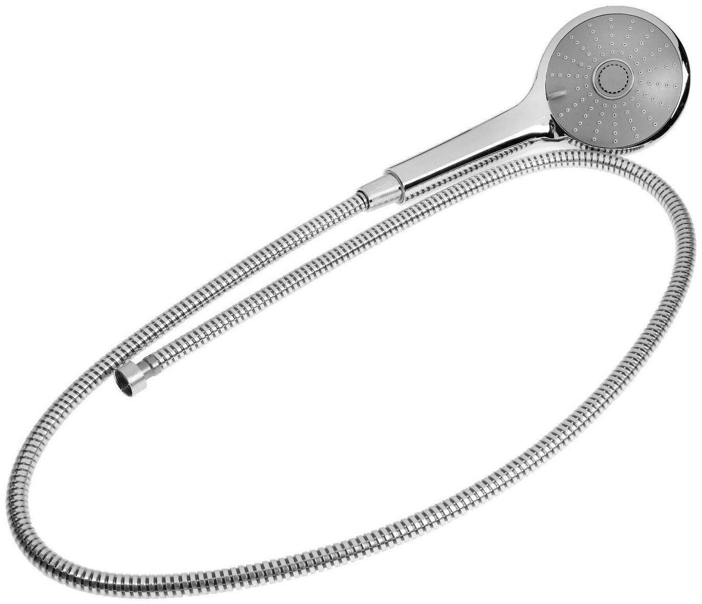 Набор для душа ZEIN H02, стойка с мыльницей и держателем, шланг 150 см, лейка 3 режима, хром