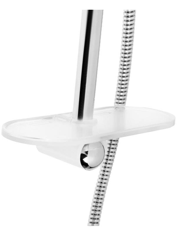 Набор для душа ZEIN H02, стойка с мыльницей и держателем, шланг 150 см, лейка 3 режима, хром