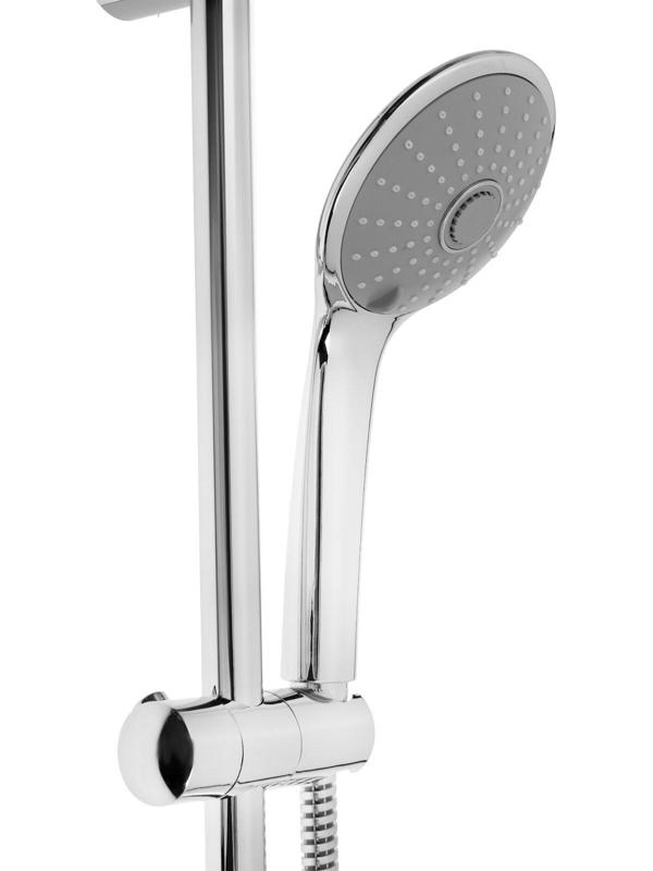 Набор для душа ZEIN H02, стойка с мыльницей и держателем, шланг 150 см, лейка 3 режима, хром