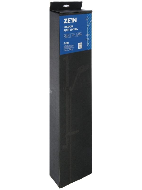 Набор для душа ZEIN H02, стойка с мыльницей и держателем, шланг 150 см, лейка 3 режима, хром