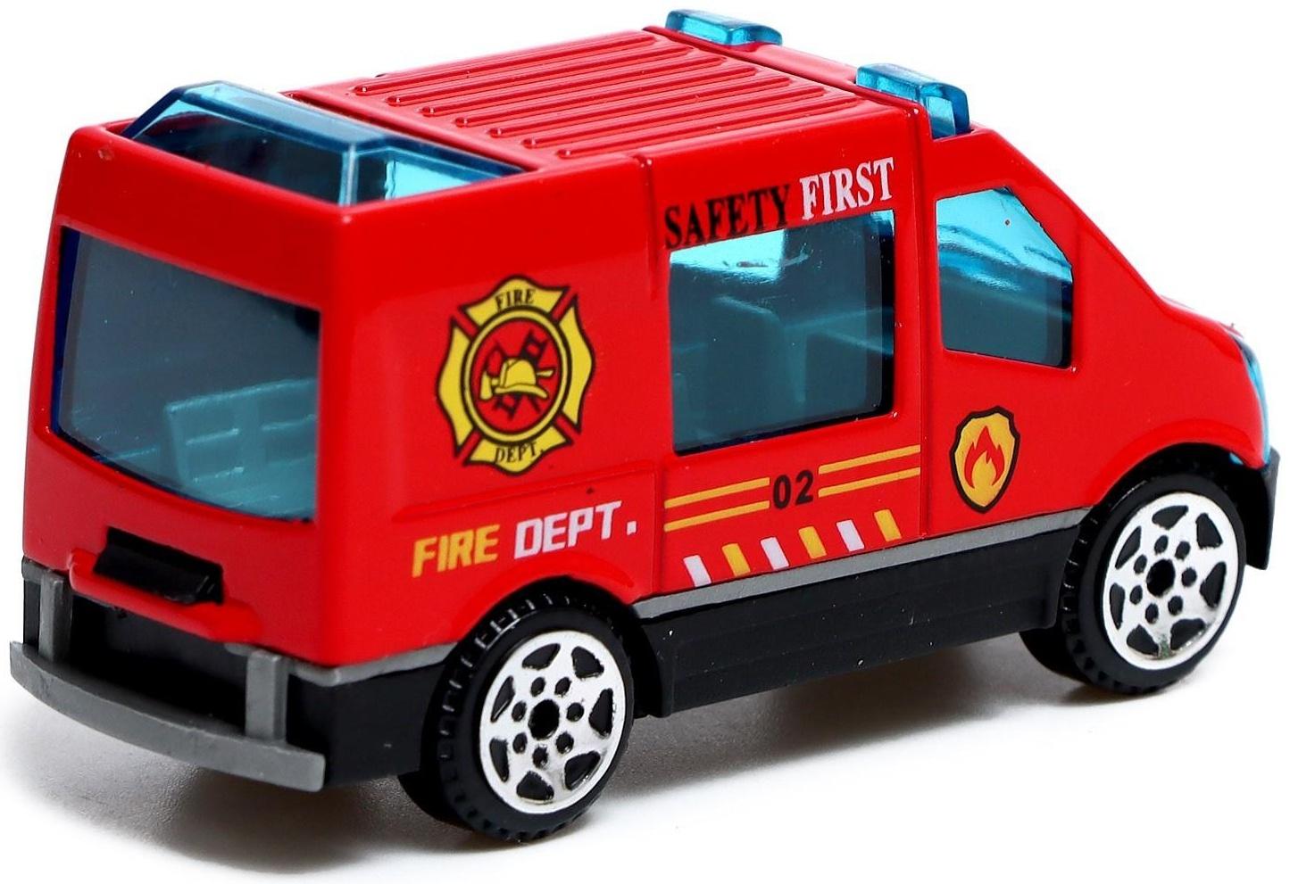 Набор металлических машин «Пожарная служба», 6 шт.