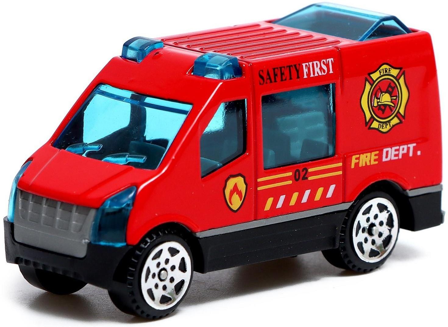 Набор металлических машин «Пожарная служба», 6 шт.