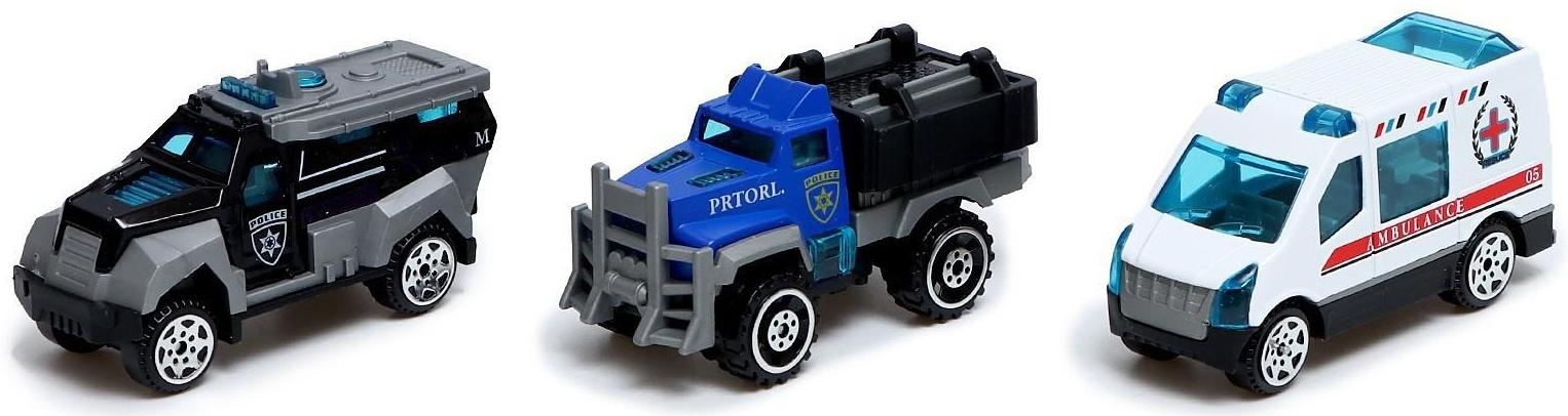 Набор металлических машин «Полиция», 3 штуки