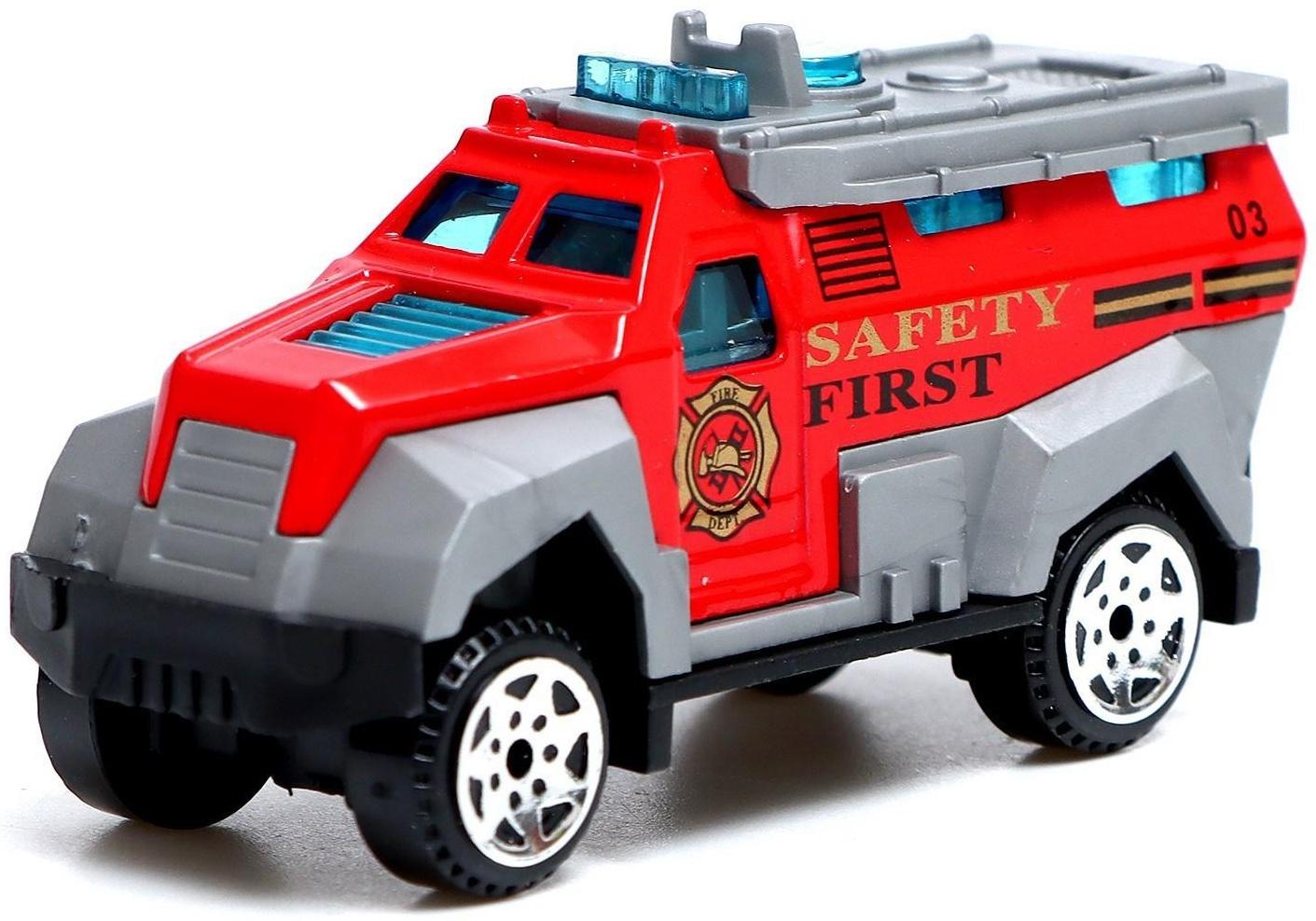 Набор металлических машин «Пожарная служба», 3 штуки